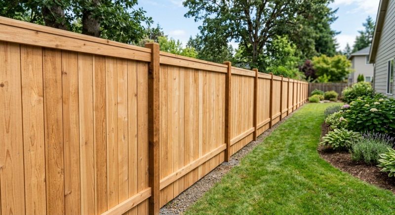Wood Plank Fence Installation in Pearland, TX